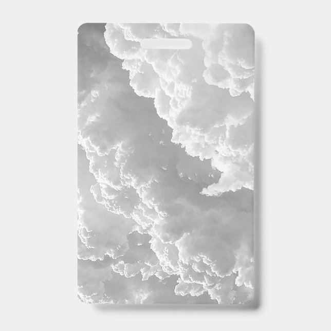 Badge Nuages Blancs, Graphiques Météo, Clipart Nuageux (Avant)