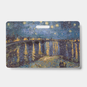 Badge Nuit étoilée sur le Rhône par Vincent Van Gogh