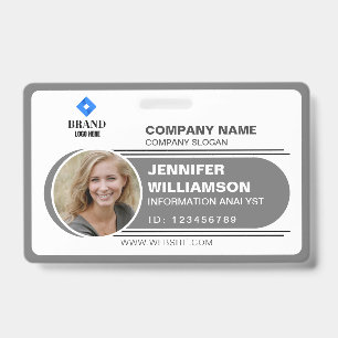 Badge Numéro de photo de l'employé de l'entreprise minim
