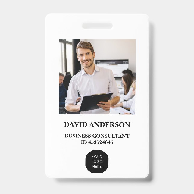 Badge Numéro de photo de l'employé Insigne de sécurité d (Avant)