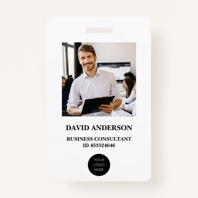 Badge Numéro de photo de l'employé Insigne de sécurité d (Devant)