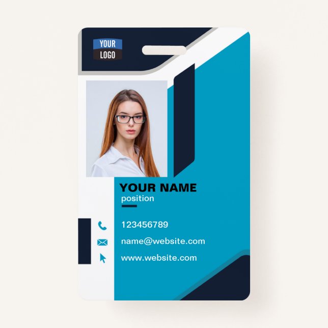 Badge Numéro de photo de l'employé Insigne de sécurité d (Devant)