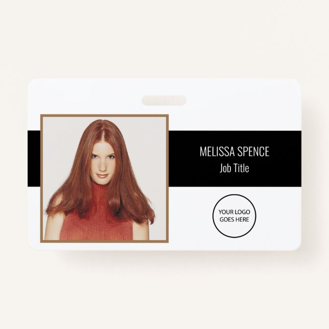 Badge Numéro de photo de l'employé Sécurité du logo de l (Devant)