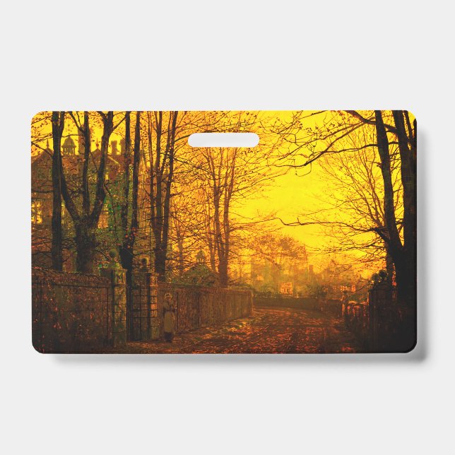 Badge Octobre Afterglow John Atkinson Grimshaw (Avant)