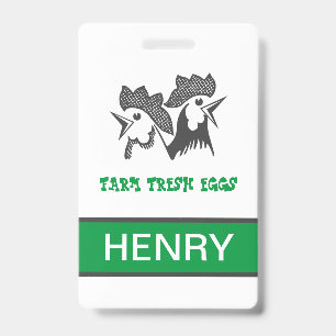 Badge Oeufs frais de ferme