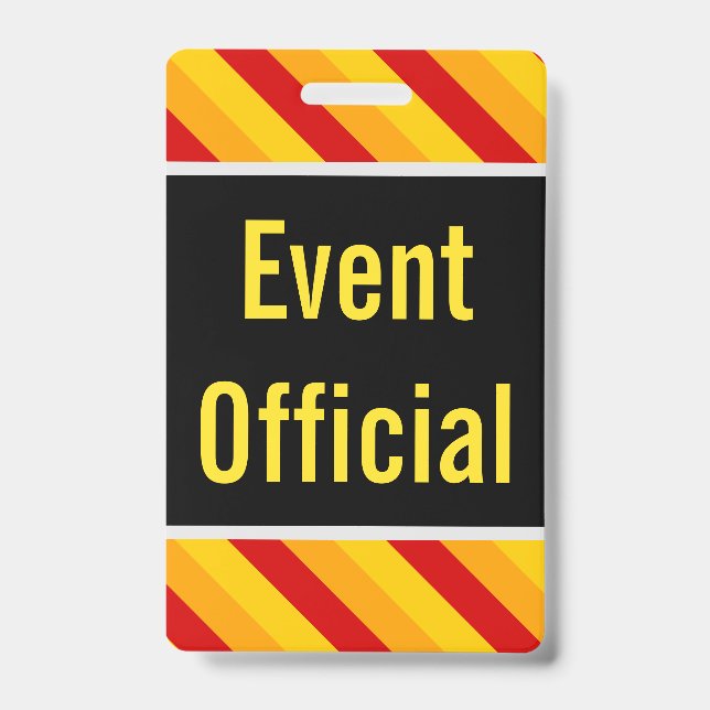 Badge « Officiel de l'événement » accrocheur (Avant)