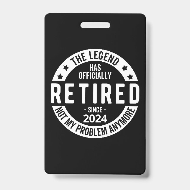 Badge officiellement retraité 2024 (Avant)