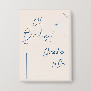 Badge Oh Bébé! Minimaliste Annonce Grand-mère Future Gen