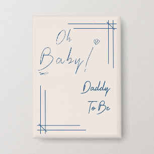 Badge Oh Bébé! Minimaliste Genre Neutre Futur Papa