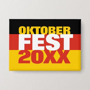 Badge Oktoberfest Octoberfest drapeau allemand