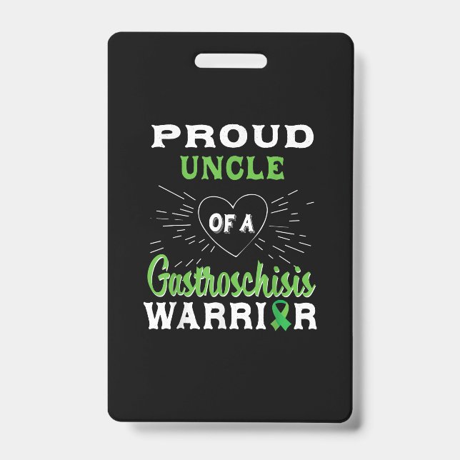 Badge Oncle fier d'un guerrier de la sensibilisation à l (Avant)
