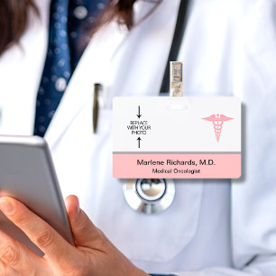 Badge Oncologiste Médicale Cancer Modèle de photo