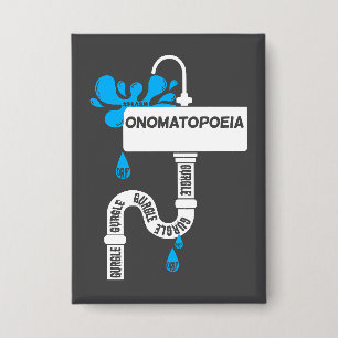 Badge Onomatopoeia écriture ou poésie créative