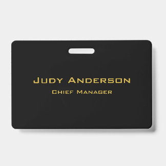 Badge Or Moderne Élégant Professionnel Doré Métallisé & 