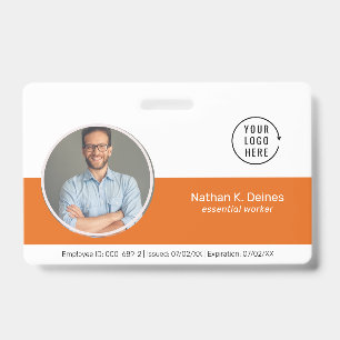 Badge Orange ID Société de photos d'identité pour empl