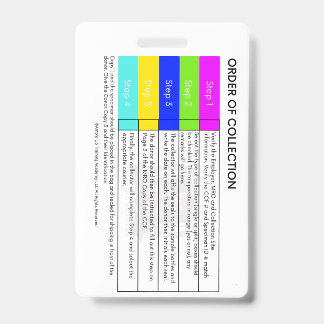 Badge Ordre de prélèvement pour test de dépistage de dro