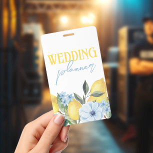 Badge Organisateur de mariage Lemon Shower de mariage ou
