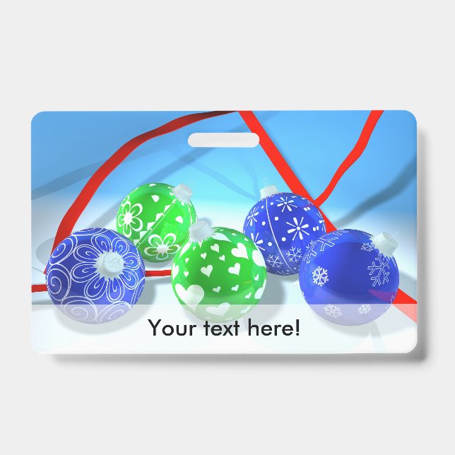 Badge ornements de Noël (Avant)