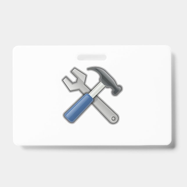 Badge Outils, marteau et clé (Avant)