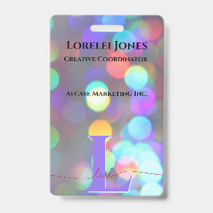 Badge Paillettes multicolores