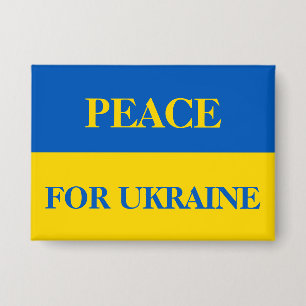 Badge PAIX POUR L'UKRAINE. Drapeau ukrainien.