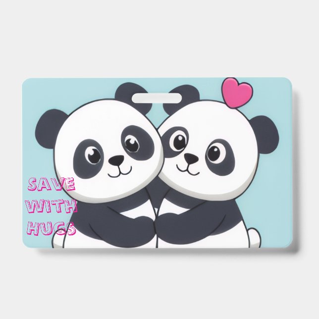 Badge Panda Hug Budget Notebook – Cute Planner for Savin (Face)