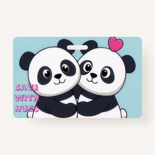 Badge Panda Hug Budget Notebook – Cute Planner for Savin (Dos)
