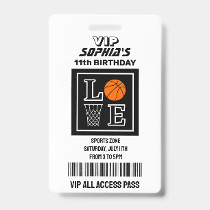 Badge Paniers de Basketball, Anniversaire de Joueur de B