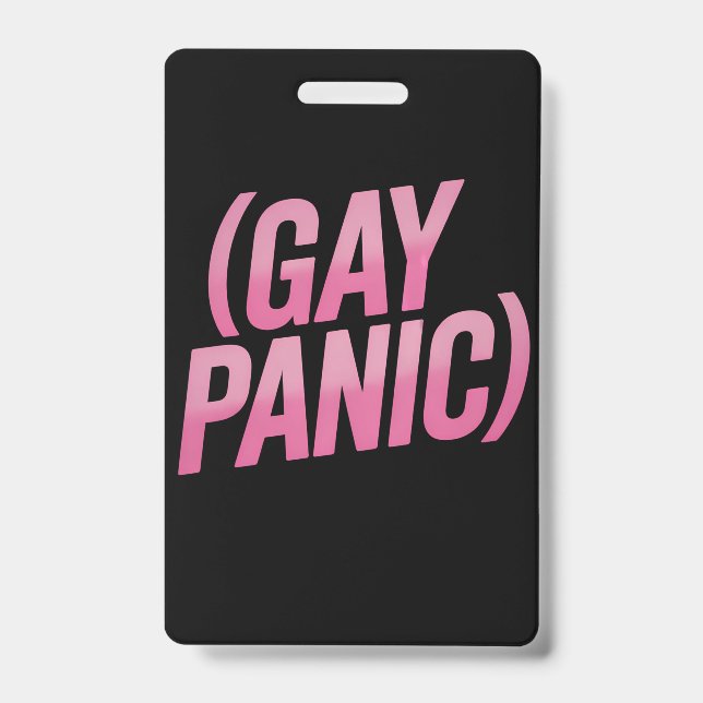 Badge Panique gay Protestation LGBTQ Fierté (Avant)