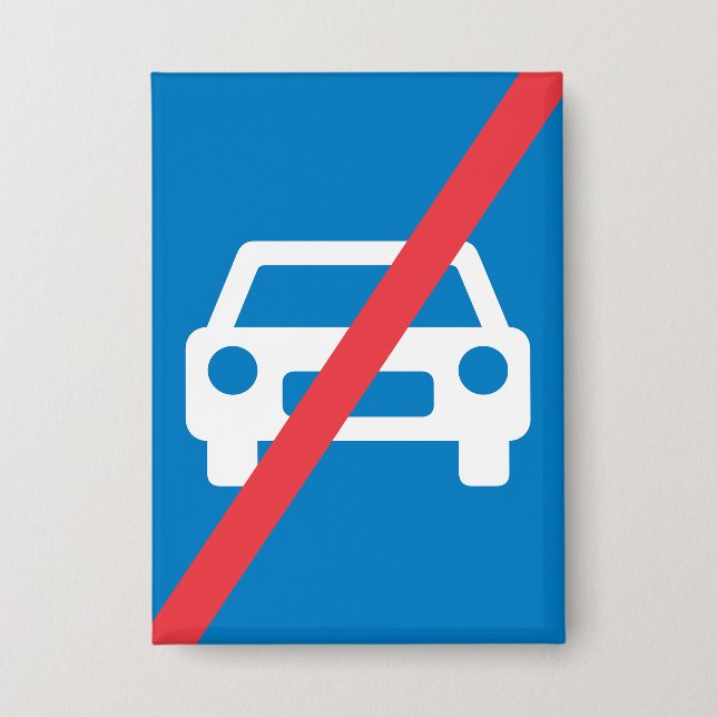 Badge Panneau de fin d'autoroute (Recto)