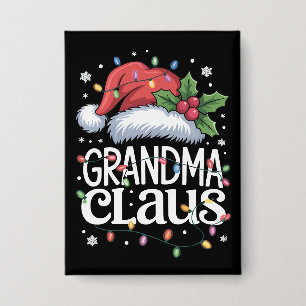 Badge Pantalon de Noël de Grand-mère Claus avec lumières