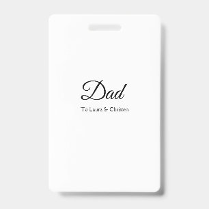 Badge Papa papa papa ajouter nom texte fêtes des pères c