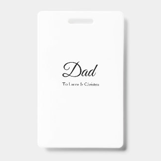 Badge Papa papa papa ajouter nom texte fêtes des pères c