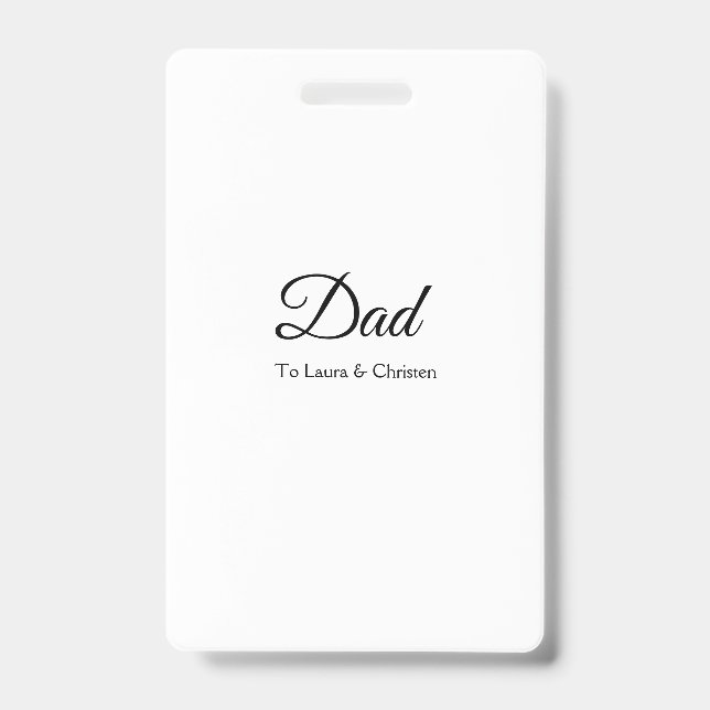 Badge Papa papa papa ajouter nom texte fêtes des pères c (Avant)