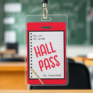 Badge Papier de l'élève Salle de classe Salle de bain Pa