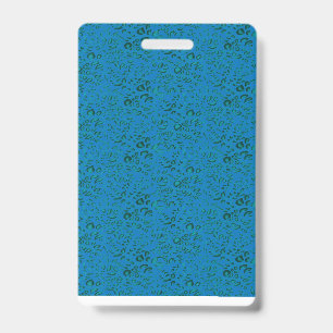 Badge Papier d'emballage bleu avec un motif géométrique