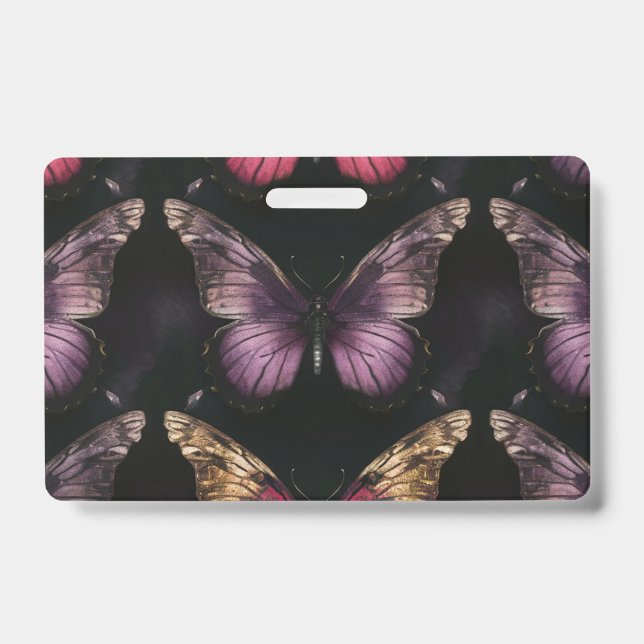 Badge Papillon enchantant motif (Avant)