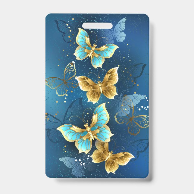 Badge Papillons dorés (Avant)
