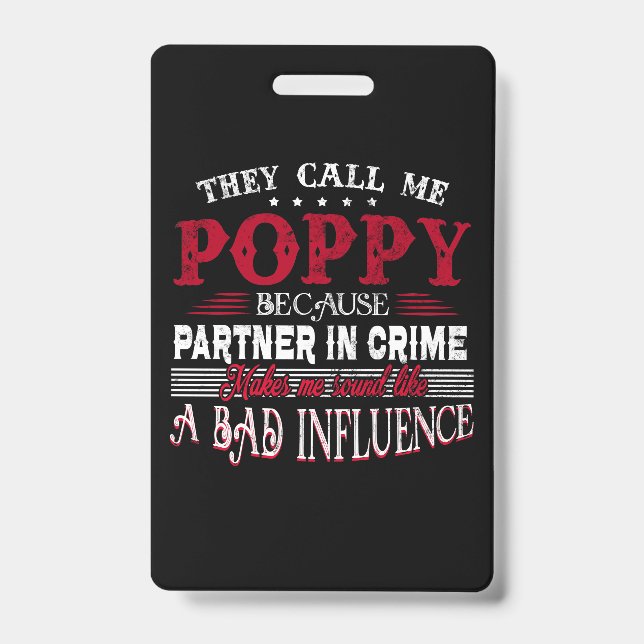 Badge Partenaire de They Call Me Poppy Because (Avant)