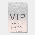 parties scintillant argent ombre typographie blush