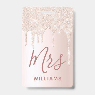 Badge Parties scintillant Enseignant de la conduite Nom 