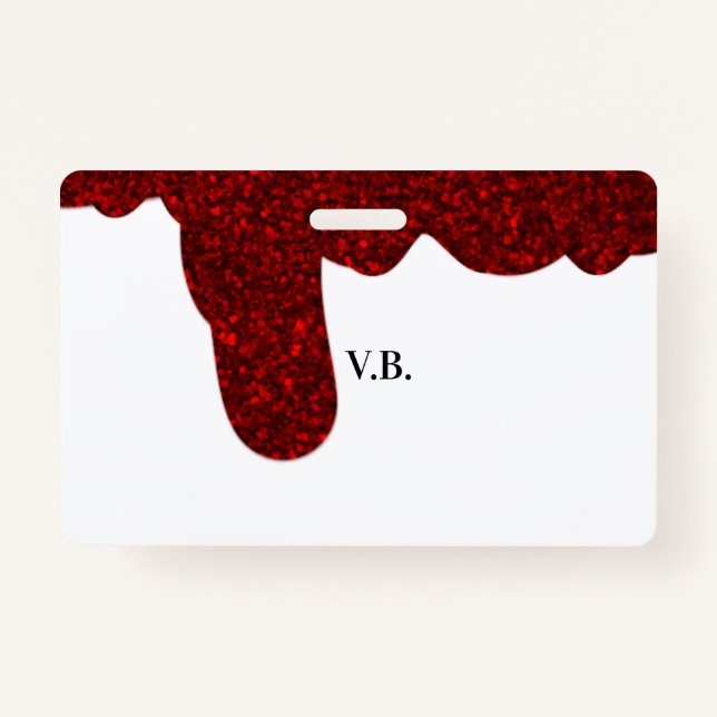 Badge Parties scintillant rose étincelante design ajoute (Devant)