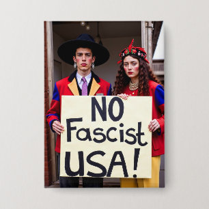 Badge Pas de fasciste USA Unique Bouton politique
