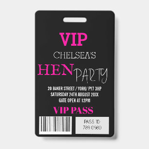 Badge Pass Accès Festival Enterrement de Vie de Jeune Fi