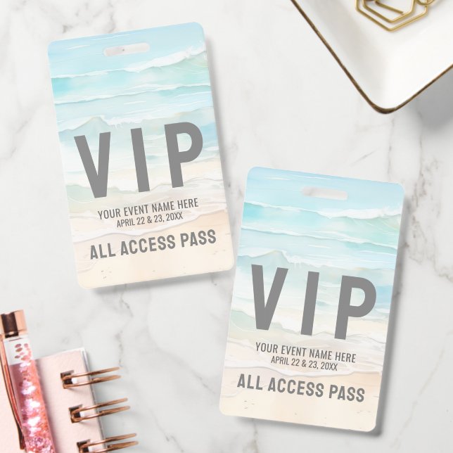 Badge Pass Accès Illimité Événement VIP (Bureau)