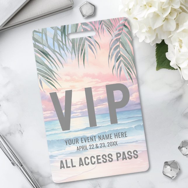 Badge Pass Accès Illimité Événement VIP (All Access Pass Event VIP Badge)