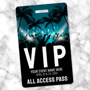Badge Pass Accès Illimité Événement VIP