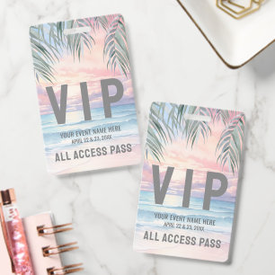 Badge Pass Accès Illimité Événement VIP