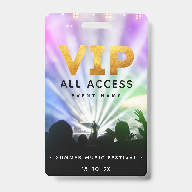 Badge Pass All Access VIP Festival de Concert (Avant)