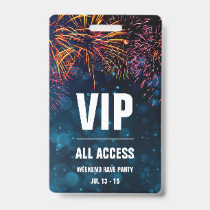 Badge Pass Événement Accès Illimité VIP Final de Feu d